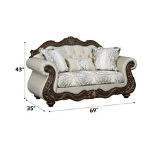 Load image into Gallery viewer, Pierce - Loveseat With 3 Pillows - Beige / Cherry