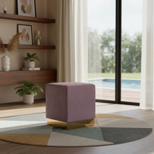 Load image into Gallery viewer, Jax - Stool Ottoman with Gold Base