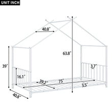 Load image into Gallery viewer, Metal House Platform Bed With Modern Design And Durable Frame