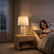 Load image into Gallery viewer, Enclave - Hydro Table Lamp With On / Off Switch Base Shade - Gold / White / White Marble