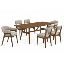Load image into Gallery viewer, Miller - 78" Dining Table With 6 Chairs (4S/2A) - Walnut