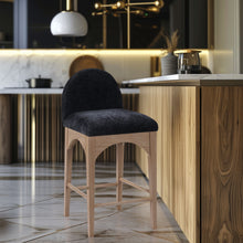 Load image into Gallery viewer, Waldorf - Chenille Stool With Natural Legs