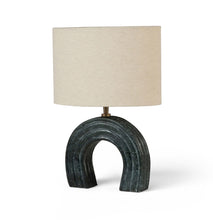 Load image into Gallery viewer, Lithos - Genuine Marble Base And Linen Textured Fabric Shade Table Lamp