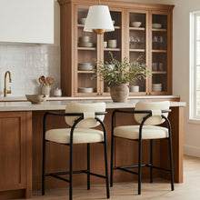 Load image into Gallery viewer, Serava - Vegan Leather Upholstered Bar Stool