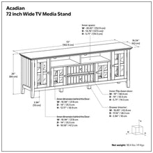 Load image into Gallery viewer, Acadian - Wide TV Media Stand - Brown