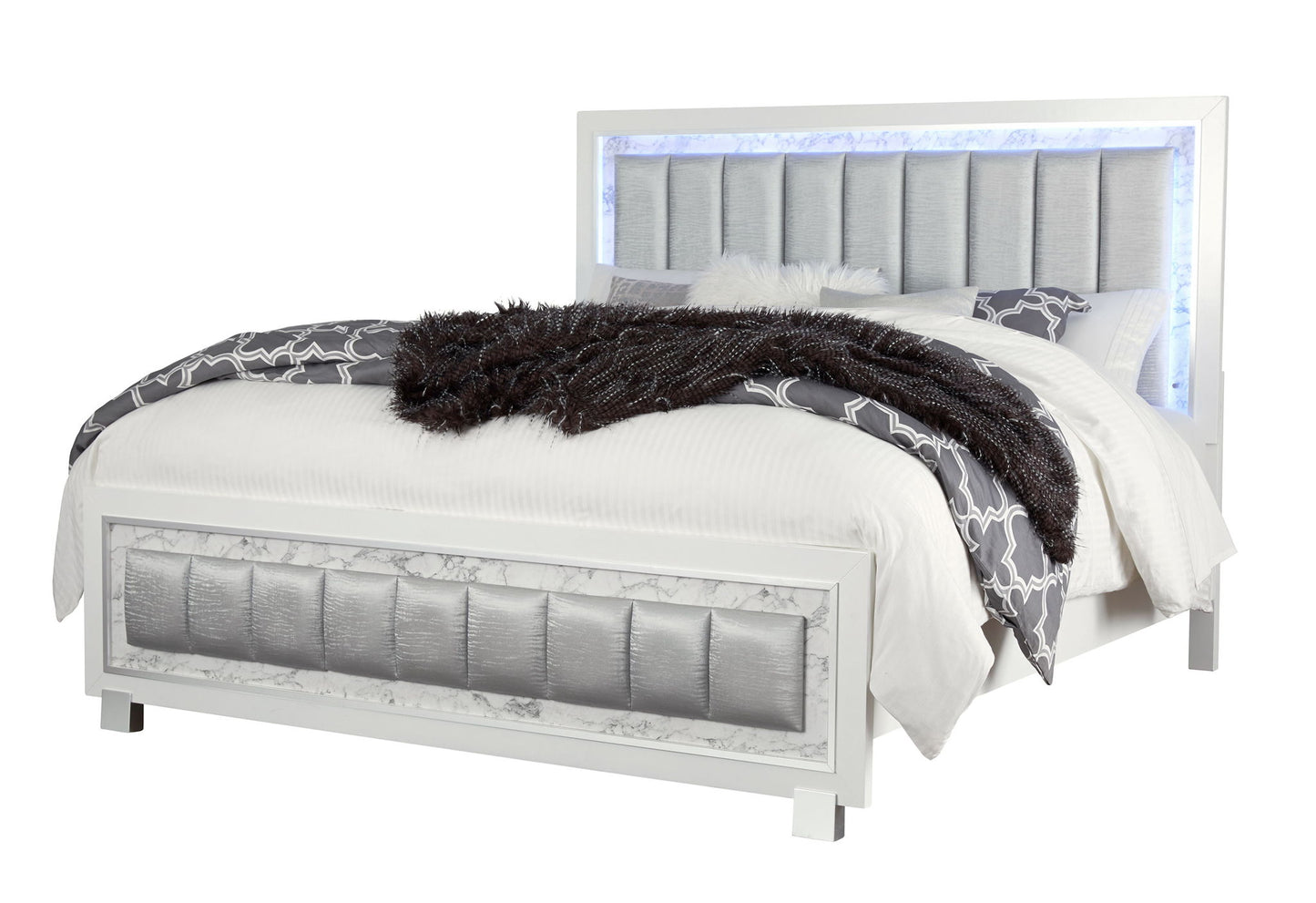 Santorini - Queen Bed Headboard - White