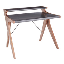 Load image into Gallery viewer, Archer - Contemporary Desk - Walnut / Gray