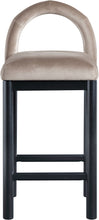 Load image into Gallery viewer, Conrad - Velvet Counter Stool With Black Legs