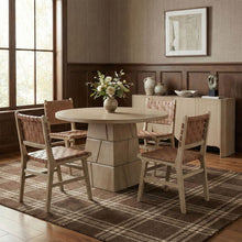 Load image into Gallery viewer, Entwine - Vegan Leather Upholstered Dining Chair - Painted Natural