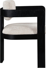 Load image into Gallery viewer, Sacha - Linen Dining Chair With Black Base (Set of 2)