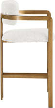 Load image into Gallery viewer, Aurum - Linen Textured Fabric Upholstered Counter Stool