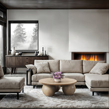Load image into Gallery viewer, Fitch - Wood Oak Veneer Coffee Table - 3 Legs