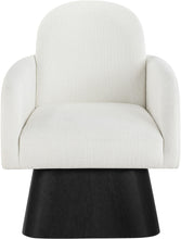 Load image into Gallery viewer, Marlowe - Linen Textured Fabric Upholstered Swivel Accent Chair - Stained Black