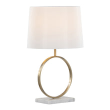 Load image into Gallery viewer, Moon - Contemporary Table Lamp - White / Gold