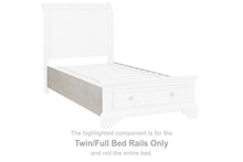 Load image into Gallery viewer, Robbinsdale - Twin/Full Bed Rails - Antique White