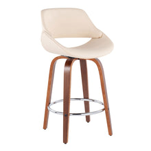 Load image into Gallery viewer, Fabrico - Mid Century Modern, Fixed Height Counter Stool With Round Footrest (Set of 2)