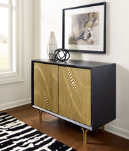 Load image into Gallery viewer, Tayner - Accent Cabinet - Black / Gold Finish