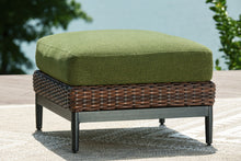 Load image into Gallery viewer, Horizon Hall - Ottoman With Cushion - Brown / Green