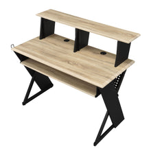 Load image into Gallery viewer, Eleazar - Music Recording Studio Desk - Natural Oak
