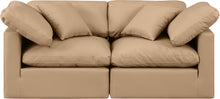 Load image into Gallery viewer, Indulge - Faux Leather 2 Piece Modular Sofa - Tan