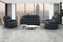 Load image into Gallery viewer, U6026 - 3 Piece Living Room Set (72A Reclining Sofa, Console Reclining Loveseat With LED And Speaker, Glider Recliner) - Black