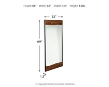 Load image into Gallery viewer, Panchali - Floor Mirror - Brown / Black