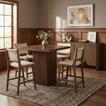 Load image into Gallery viewer, Entwine - Vegan Leather Upholstered Counter Stool - Painted Brown