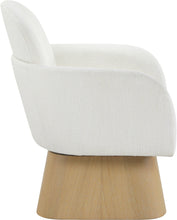 Load image into Gallery viewer, Marlowe - Linen Textured Fabric Upholstered Swivel Accent Chair - Stained Natural