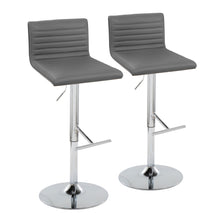 Load image into Gallery viewer, Mason - Contemporary Adjustable Barstool & Swivel With Straight T Footrest (Set of 2)