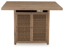 Load image into Gallery viewer, Walton Bridge - Square Bar Table W/Fire Pit - Driftwood