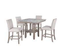 Load image into Gallery viewer, D4010 - 7 Piece Dining Room Set (Bar Table And 6 Bar Stools) - Natural / White