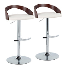 Load image into Gallery viewer, Grotto - Contemporary Adjustable Barstool & Swivel With Rounded T Footrest (Set of 2)