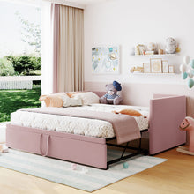 Load image into Gallery viewer, Twin Size Upholstered Daybed With Pop Up Trundle