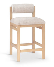 Load image into Gallery viewer, Roundhill - Fabric Counter Stool - Natural Frame