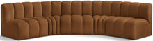 Load image into Gallery viewer, Arc - Velvet 5 Piece U-Shaped Modular Sofa - Saddle