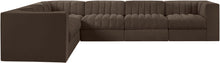 Load image into Gallery viewer, Rummi - Velvet Performance Fabric Upholstered 6 Piece Modular Sectional (With 3 Corner Chairs)