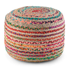 Load image into Gallery viewer, Margo - Handcrafted Round Pouf