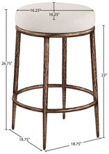 Load image into Gallery viewer, Ferro - Upholstered Backless Counter Stool With Brushed Bronze Base