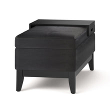 Load image into Gallery viewer, Oregon - Storage Ottoman Bench With Tray - Distressed Black