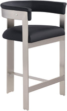 Load image into Gallery viewer, Romeo - Faux Leather Counter Stool With Silver Base (Set of 2)