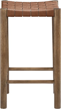 Load image into Gallery viewer, Entwine - Vegan Leather Upholstered Backless Counter Stool - Painted Brown