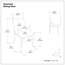 Load image into Gallery viewer, Savannah - Contemporary Design Dining Chair (Set of 2)
