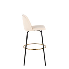 Load image into Gallery viewer, Toriano - Contemporary Fixed Height, Barstool With Swivel & Round Footrest (Set of 2)