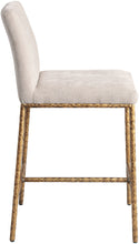 Load image into Gallery viewer, Reeves - Chenille Fabric Upholstered Counter Stool (Set of 2) - Gold Base