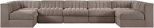 Load image into Gallery viewer, Rummi - Velvet Performance Fabric Upholstered 7 Piece Modular Sectional (With 2 Corner Chairs)