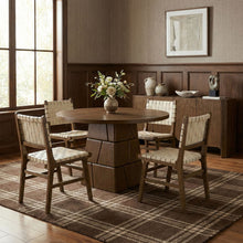 Load image into Gallery viewer, Entwine - Vegan Leather Upholstered Dining Chair - Painted Brown