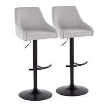 Load image into Gallery viewer, Hannah - Transitional Adjustable Barstool With Swivel With Rounded T Footrest (Set of 2)
