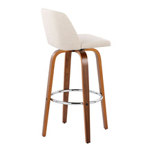 Load image into Gallery viewer, Toriano - Mid Century Modern Fixed Height, Barstool With Swivel With Round Footrest (Set of 2)
