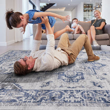 Load image into Gallery viewer, Marfi - 8' X 10' Oriental Area Rug - Blue / Gray