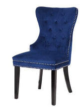 Load image into Gallery viewer, Galaxy Home Erica Wood Legs Dining Chair (Set of 2) in Blue